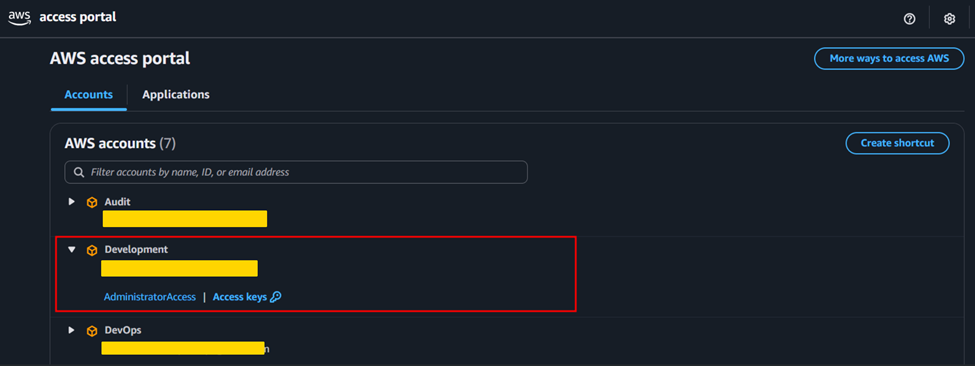 AWS account structure for migration