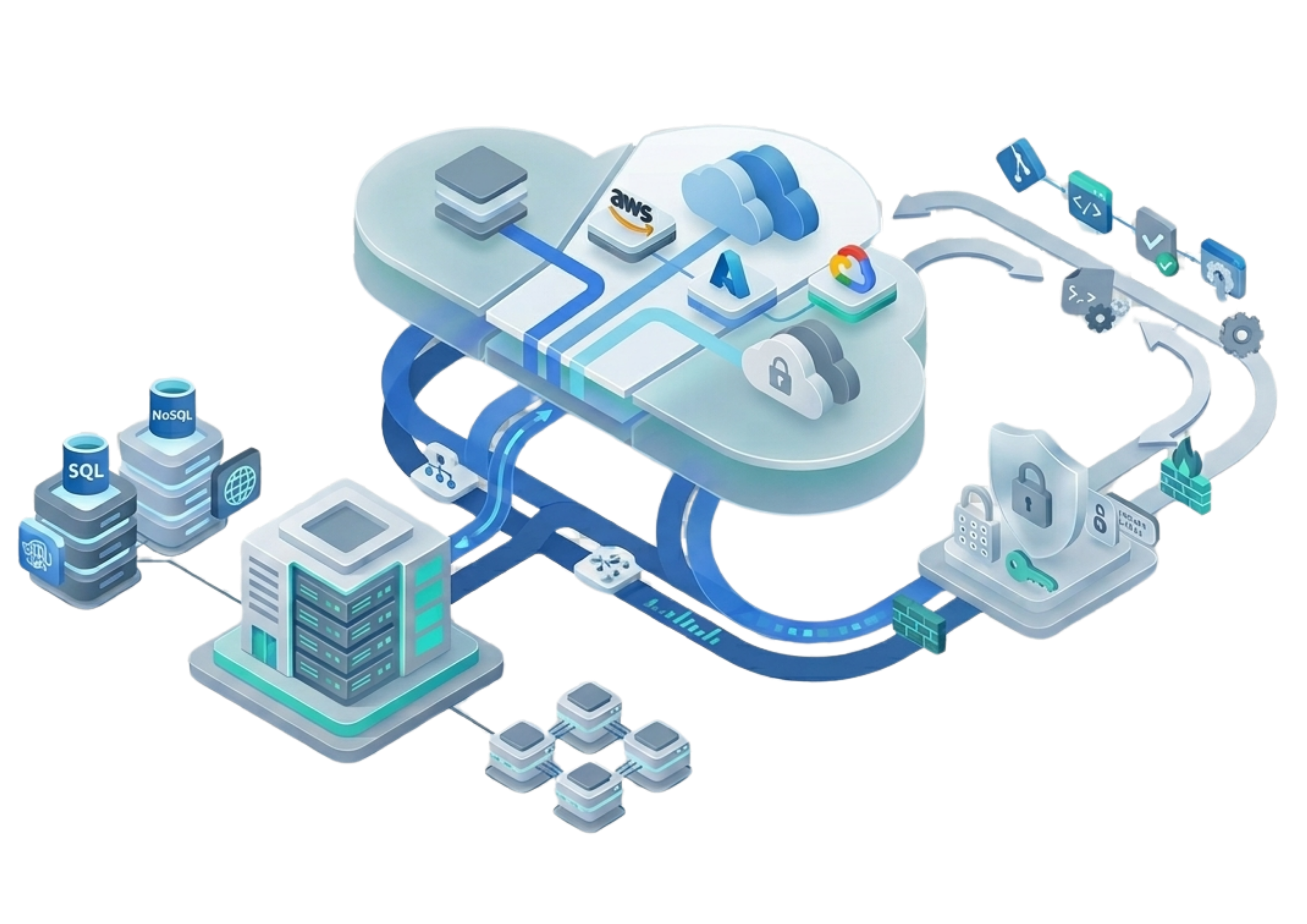 Cloud and infrastructure: networks, hybrid setups, and data center hosting