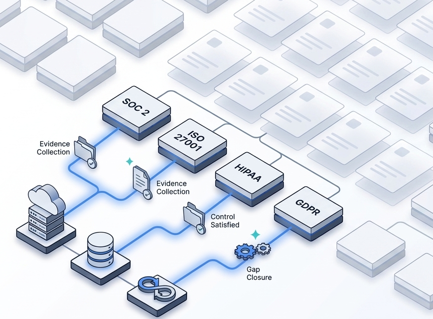 Compliance and security audits: SOC 2, ISO 27001, HIPAA, GDPR, PCI-DSS readiness